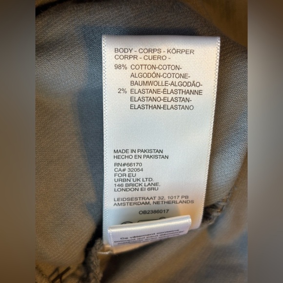 NWT We The Free People Libre Wide Leg Cord Jeans Light Gray Mockingbird Size 33 - Picture 8 of 10